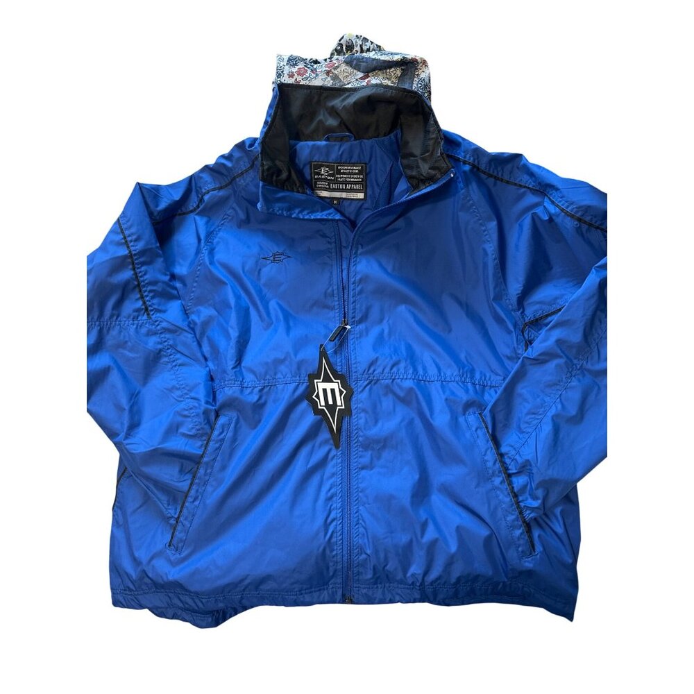 Easton Apparel Blue Windbreaker Jacket Mens M Lightweight Athletic Outerwear - Picture 1 of 8